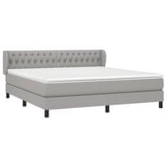 shumee Boxspring posteľ s matracom bledosivá 180x200 cm látka