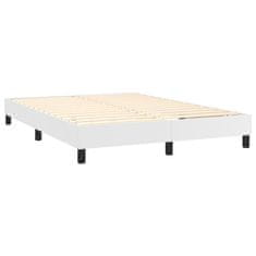 shumee Boxspring posteľ s matracom biely 140x190 cm umelá koža