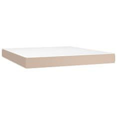 Petromila vidaXL Boxspring posteľ matrac a LED kapučínová 160x200 cm umelá koža