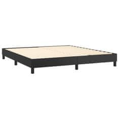 shumee Boxspring posteľ s matracom čierna 160x200 cm umelá koža