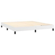 shumee Boxspring posteľ s matracom biela 160x200 cm umelá koža