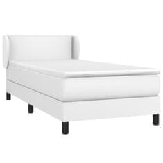 shumee Boxspring posteľ s matracom biela 90x190 cm umelá koža