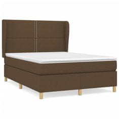 Petromila vidaXL Boxspring posteľ s matracom tmavohnedá 140x200 cm látka