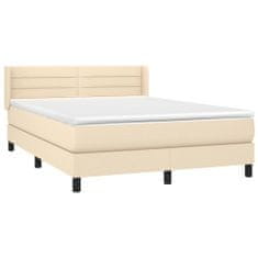 Petromila vidaXL Boxspring posteľ s matracom krémový 140x190 cm látka