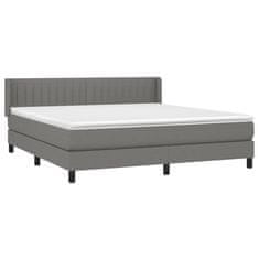 shumee Boxspring posteľ s matracom tmavosivá 180x200 cm látka