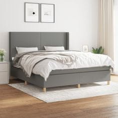 Petromila vidaXL Boxspring posteľ s matracom tmavosivá 160x200 cm látka