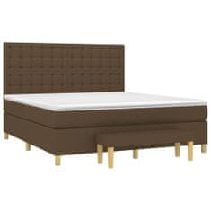 Petromila vidaXL Boxspring posteľ s matracom tmavohnedá 180x200 cm látka