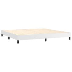 shumee Boxspring posteľ s matracom biela 200x200 cm umelá koža