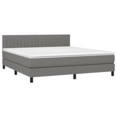 shumee Boxspring posteľ s matracom tmavosivá 180x200 cm látka