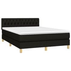 shumee Posteľný rám boxspring s matracom čierny 140x200 cm látka