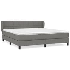 shumee Boxspring posteľ s matracom tmavosivá 180x200 cm látka