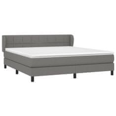 shumee Boxspring posteľ s matracom tmavosivá 180x200 cm látka