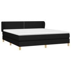 shumee Posteľný rám boxspring s matracom čierny 160x200 cm látka