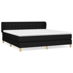 shumee Posteľný rám boxspring s matracom čierny 180x200 cm látka