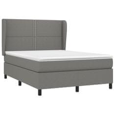 Petromila vidaXL Boxspring posteľ s matracom tmavosivá 140x190 cm látka