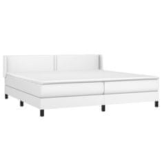 shumee Boxspring posteľ s matracom biela 200x200 cm umelá koža