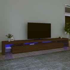 Vidaxl TV skrinka s LED svetlami hnedý dub 290x36,5x40 cm