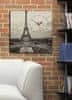 Dekoratívne nástenné hodiny Eiffel šedé