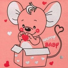 NEW BABY Dojčenské dupačky New Baby Mouse lososové 80 (9-12m)