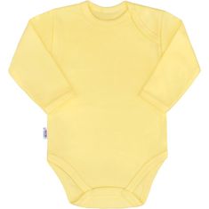 NEW BABY Dojčenské bavlnené body s dlhým rukávom New Baby Pastel žlté 56 (0-3m)