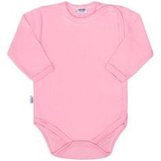 NEW BABY Dojčenské body celorozopínacie New Baby Classic II ružové 56 (0-3m)