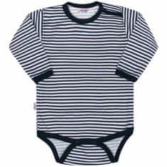 NEW BABY Dojčenské body New Baby Classic II s modrými pruhmi 80 (9-12m)