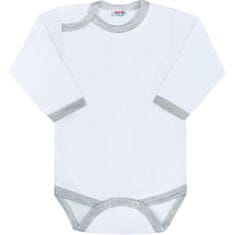 NEW BABY Dojčenské body New Baby so sivým lemom 80 (9-12m)