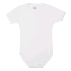 NEW BABY Luxusné bavlnené body krátky rukáv New Baby - biele 56 (0-3m)