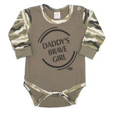NEW BABY Dojčenské body s dlhým rukávom New Baby Army girl 62 (3-6m)