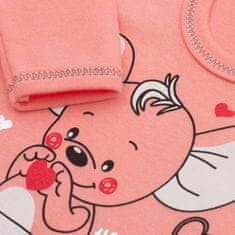 NEW BABY Dojčenské body s dlhým rukávom New Baby Mouse lososové 74 (6-9m)