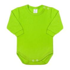 NEW BABY Dojčenské body s dlhým rukávom New Baby svetlo zelené 50