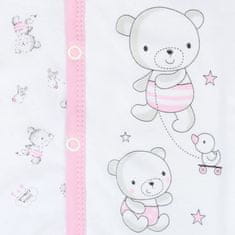 NEW BABY Dojčenské celorozopínacie body New Baby Bears ružové 62 (3-6m)