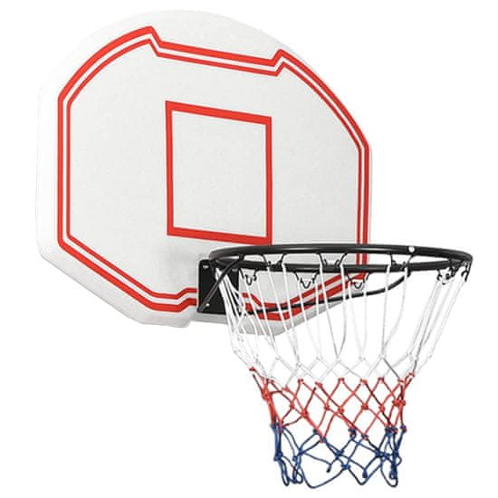 Vidaxl Basketbalová doska biela 90x60x2 cm polyetén