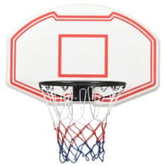 Vidaxl Basketbalová doska biela 90x60x2 cm polyetén