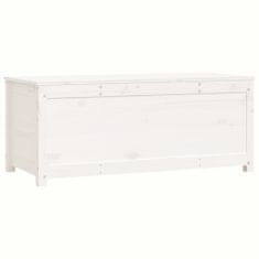 Vidaxl Úložný box biely 110x50x45,5 cm masívna borovica