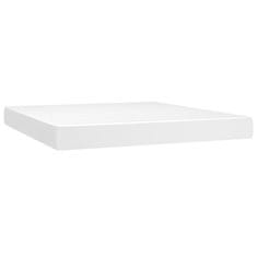 Petromila vidaXL Boxspring posteľ s matracom a LED biela 180x200 cm umelá koža