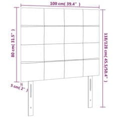 Vidaxl Čelá postele 2 ks čierny 100x5x78/88 cm zamat