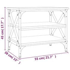 Vidaxl Bočný stolík čierny 55x38x45 cm spracované drevo