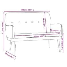 Vidaxl Lavička tmavozelená 108x79x79 cm zamat