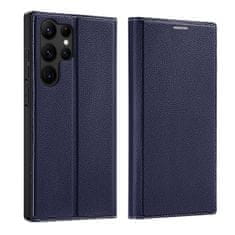 Dux Ducis Skin X2 knižkové kožené puzdro na Samsung Galaxy S23 Ultra, modré