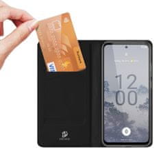 Dux Ducis Skin Pro knižkové kožené puzdro na Nokia X30, čierne