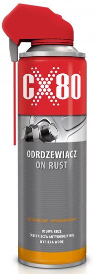 cx80 Sprej ON RUST na odstraňovanie hrdze 500 ml, DUO spray