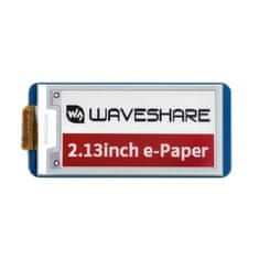 Waveshare Displej 2,13" E-Paper E-Ink pre Raspberry Pi Pico, 212 × 104, červená / čierna / biela, SPI