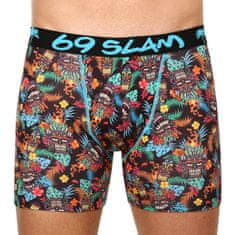 69 SLAM Pánske boxerky fit hawaiian tiki (MBYHWT-PO) - veľkosť M