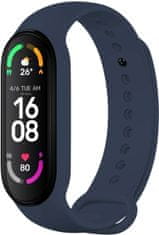 FIXED silikonový řemínek pro Xiaomi Mi Band 7 / 6 / 5, modrá