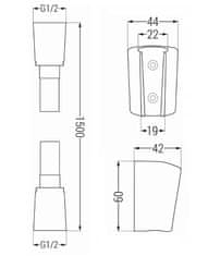 Mexen príslušenstvo - ručný sprchový set Oval R-05, 3-funkcie, chróm, 785056052-00