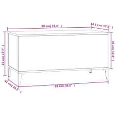 Vidaxl Konferenčný stolík dymový dub 90x44,5x45 cm spracované drevo