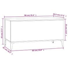 Vidaxl Konferenčný stolík betónovosivý 90x44,5x45 cm spracované drevo