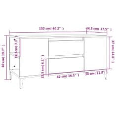 shumee TV skrinka sivý dub sonoma 102x44,5x50 cm spracované drevo