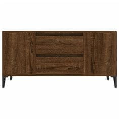 shumee TV skrinka hnedý dub 102x44,5x50 cm spracované drevo